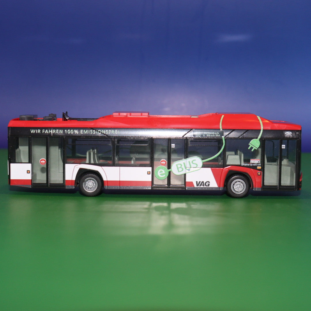 Solaris Urbino 12 E - VAG Nürnberg - Wir fahren 100% Emissionsfrei - Modellbus Rietze