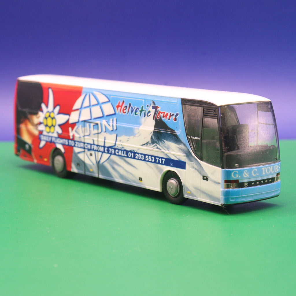 Setra S 315 HDH - Helvetic Tours Zurich  - Gebraucht, Ohne OVP - Modellbus Herpa