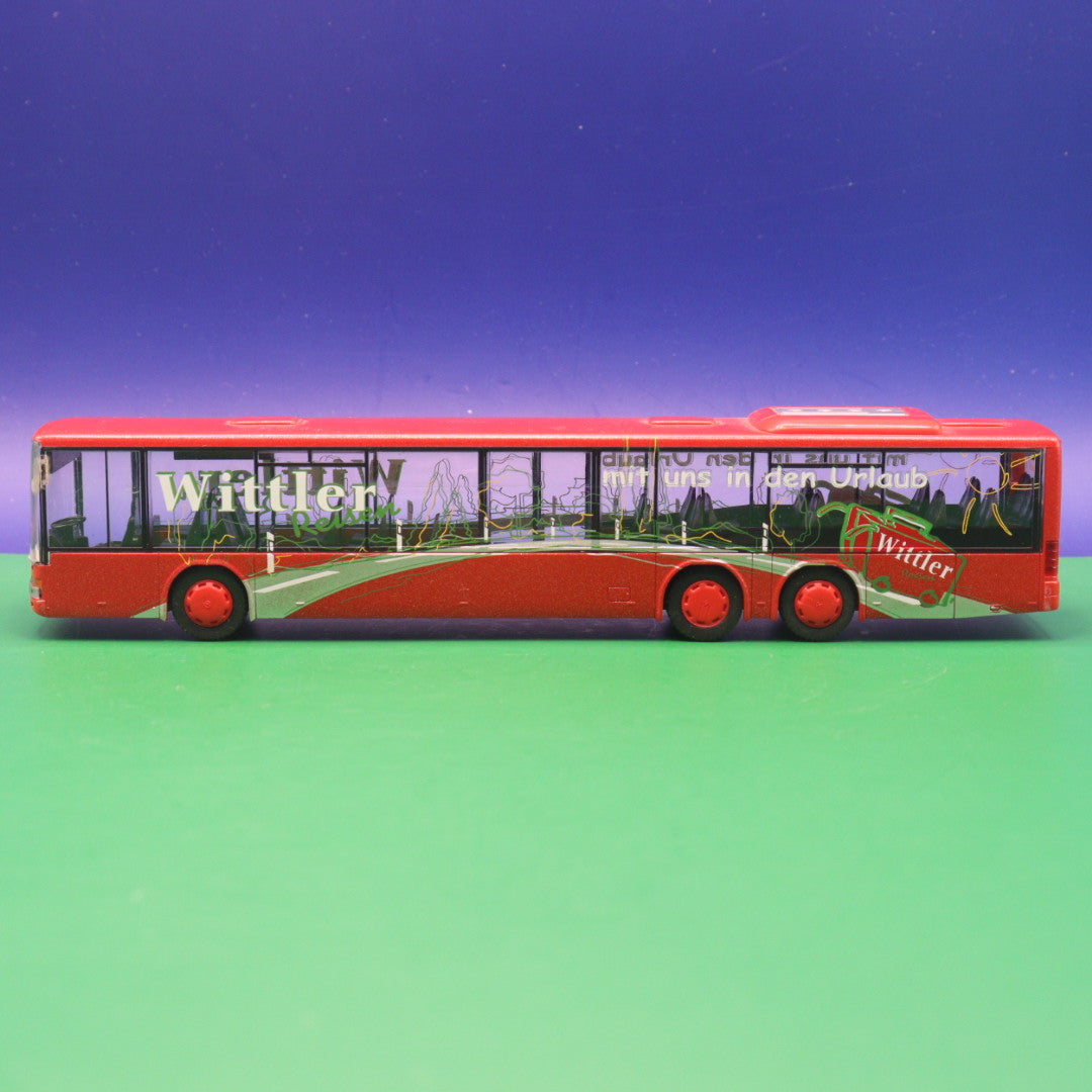 Setra S 319 NF - Wittler mit uns in den Urlaub - Gebraucht ohne Spiegel - Modellbus Rietze