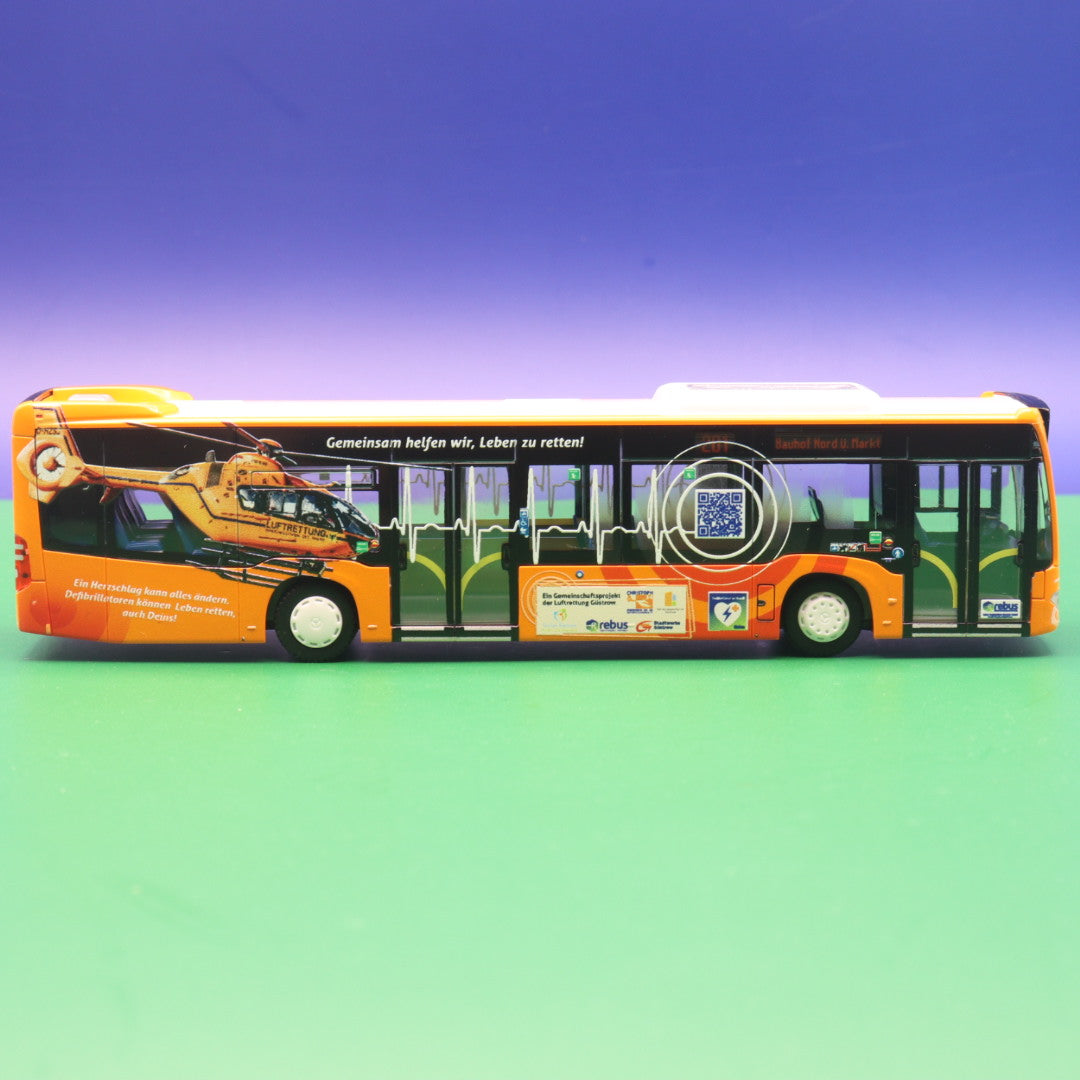 Mercedes Benz Citaro C2 - rebus Rostock - Rettungsbus - Modellbus Rietze 73511