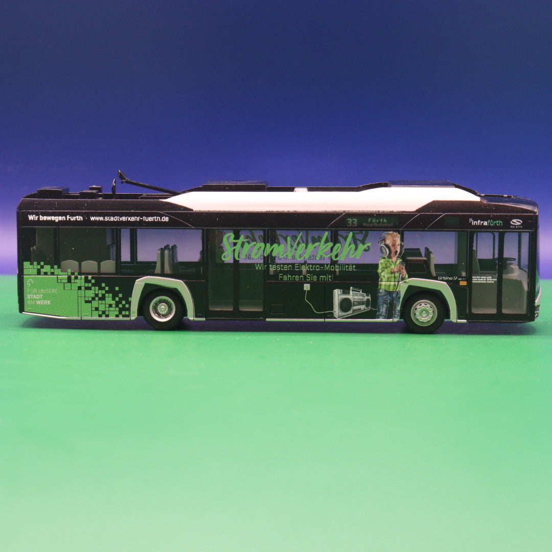 Solaris Urbino 12 Electric - Infra Fürth - Stromverkehr - Modellbus Rietze 73020