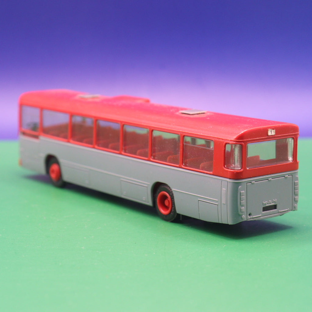 MAN SÜ 240 - Rot Grau - Gebraucht, Ohne OVP - Modellbus Herpa