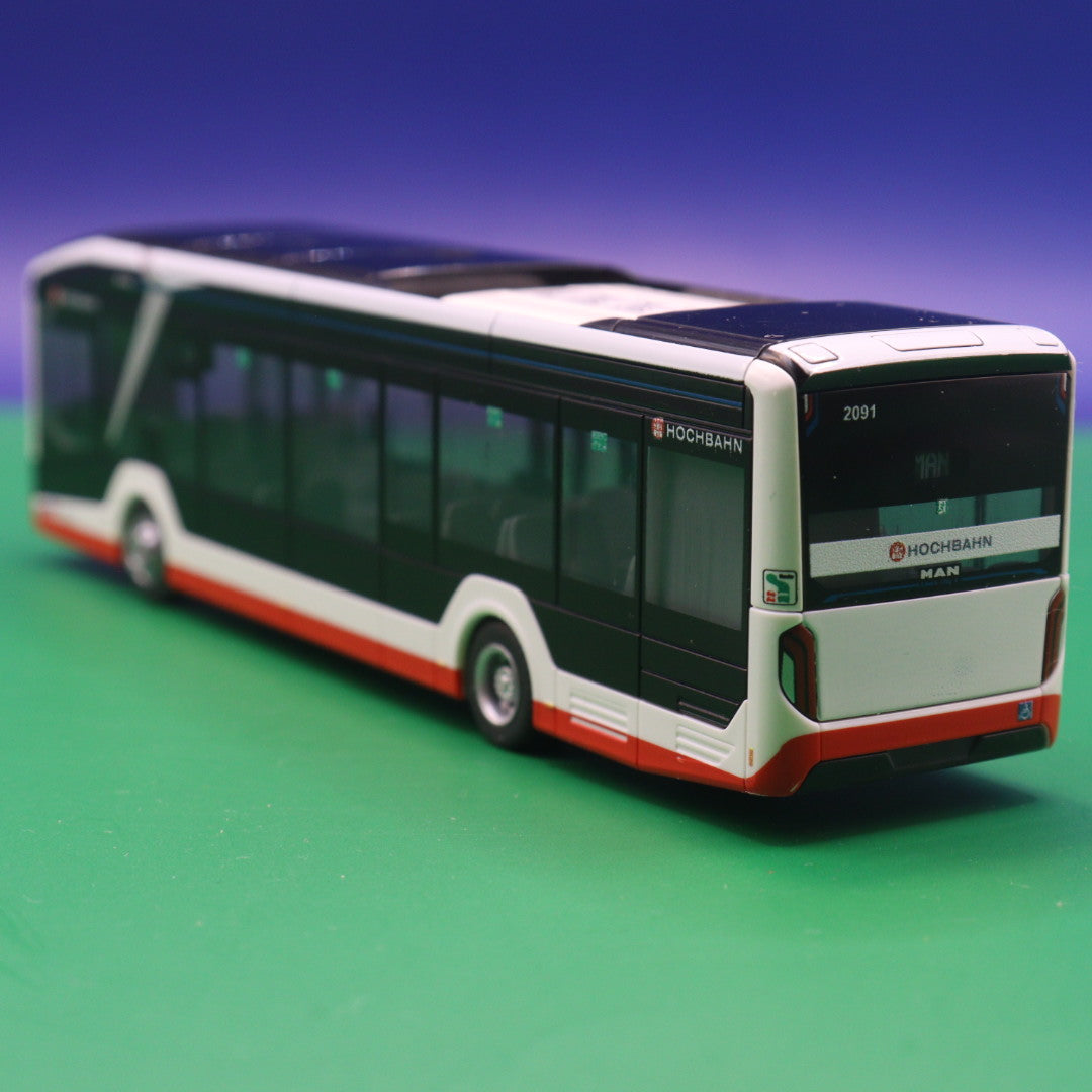 MAN Lions City 12 E - MAN Truck & Bus SE - Vorführdesign - Hochbahn Hamburg - Modellbus Rietze 76304