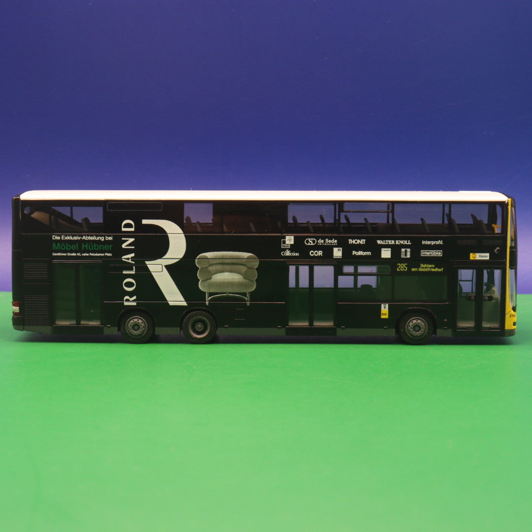 MAN DL07 - BVG Berlin - Möbel Hübner Roland - Linie 285 Dahlem am Waldfriedhof - Modellbus Rietze 67332