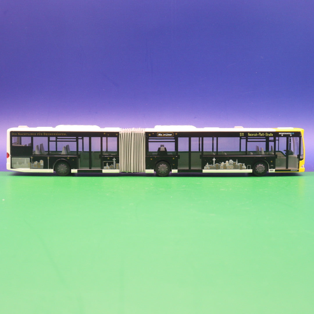 Mercedes Benz O530 Citaro G - Verkehrsbetriebe Bremerhaven Bus - Nachtlinie - Linie 511 Heinrich Plett Straße - Modellbus Rietze 67019