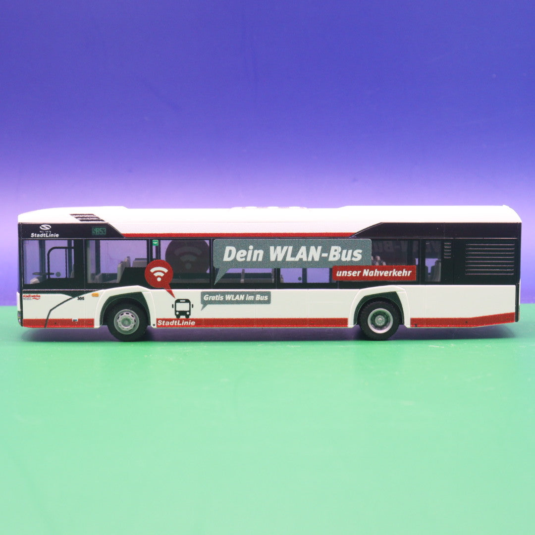 Solaris Urbino 12 - Stadtwerke Neuss - Dein WLAN Bus - Linie SB53 Neuss Pomona Moselstraße - Modellbus Rietze 73046