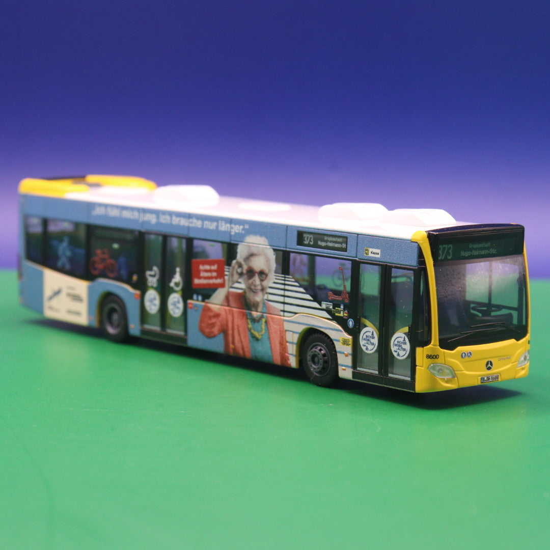 Mercedes Benz Citaro C2 - BVG Berlin - DVR Achte auf Ältere im Straßenverkehr - Linie 373 Gropiusstadt Hugo Heimann str - Modellbus Rietze
