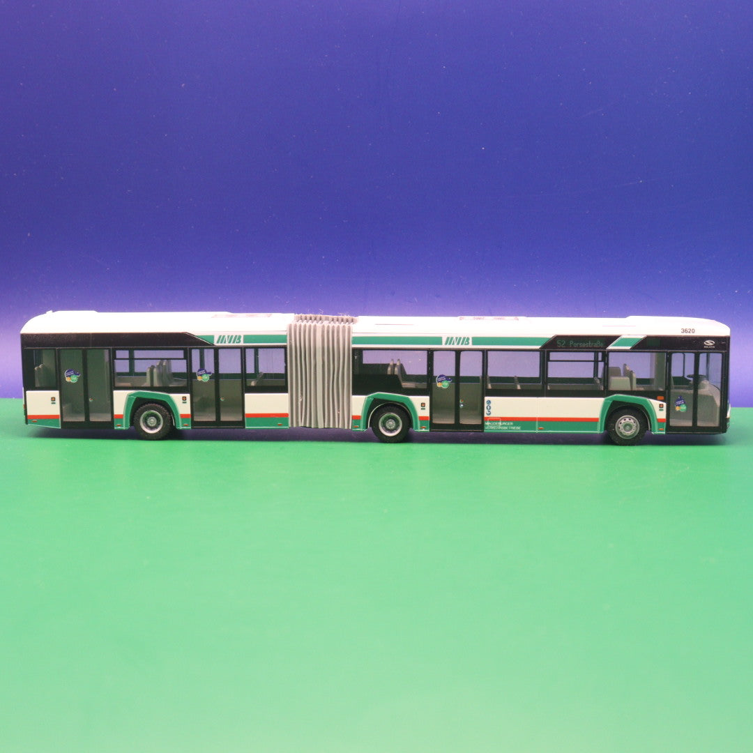 Solaris Urbino 18 - MVB Magdeburger Verkehrsbetriebe - Linie 52 Porsestraße - Modellbus Rietze 73110