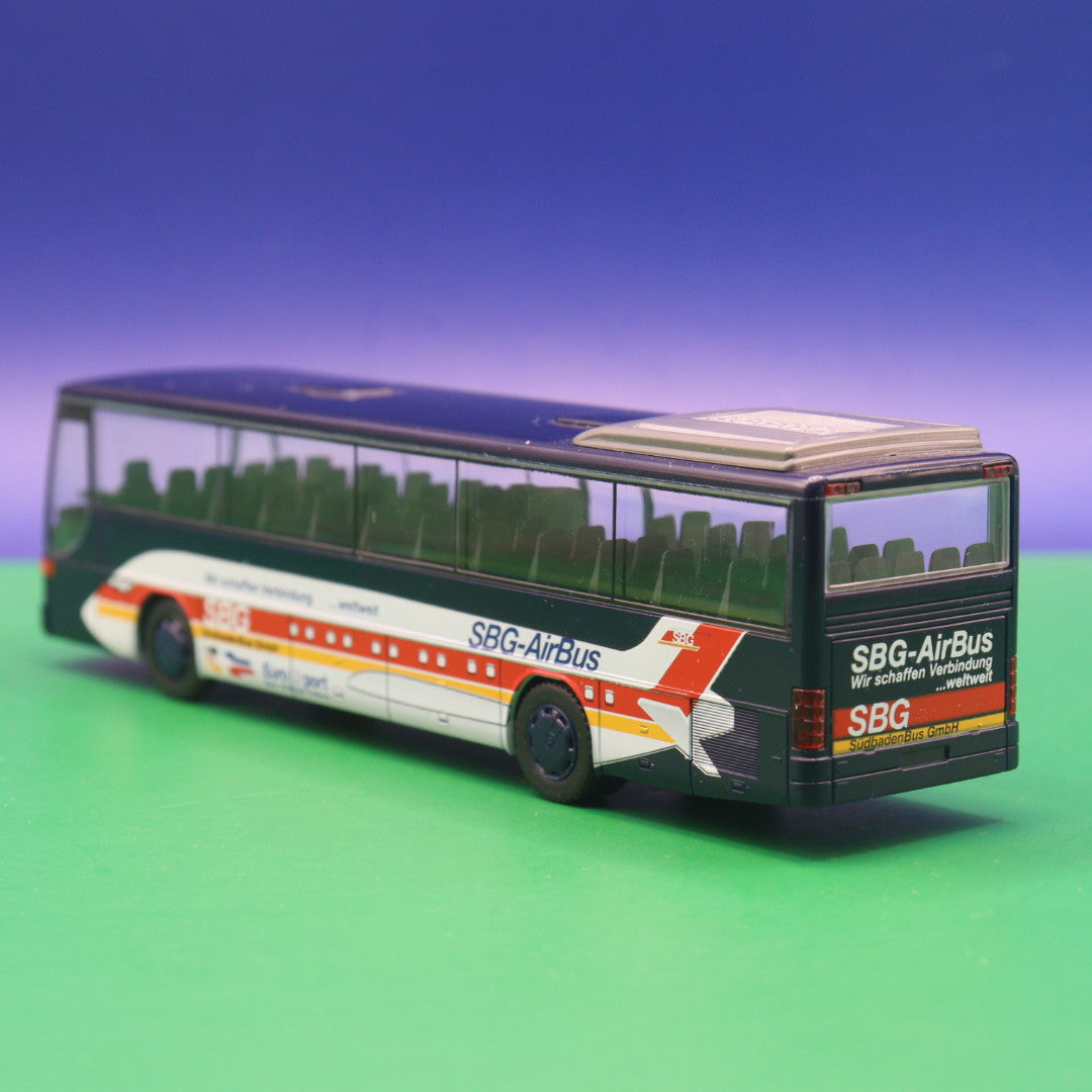 Setra S 315 GT - SBG Südbadenbus GmbH - EuroAirport Basel Freiburg - SBG AirBus - Gebraucht, Ohne OVP - Modellbus Rietze 61406