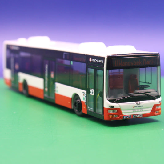 MAN Lions City - Hochbahn Hamburg - 3 Türer - Linie 8 METROBUS S POPPENBÜTTEL - Erscheinungsjahr 2013 - Modellbus Rietze