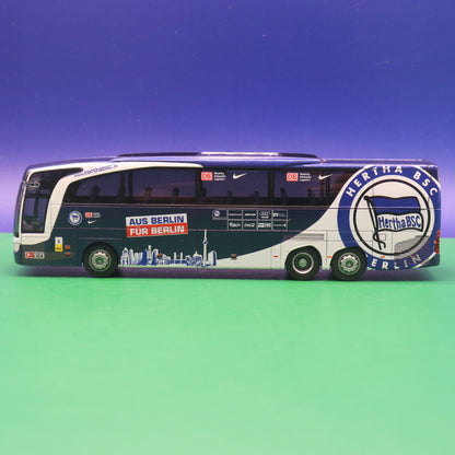 Mercedes Benz Travego M - BVG Berlin - Hertha BSC - Gebraucht Ohne Spiegel - Modellbus Rietze 58190