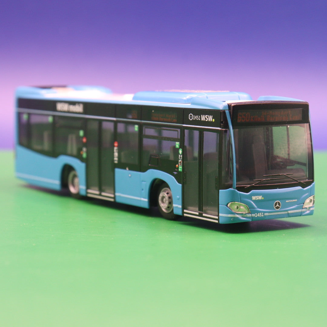 Mercedes Benz Citaro C2 K - WSW Wuppertal - Linie 650 Rensdorf Markt Klinik Bergisch Land -  Modellbus Rietze 67947