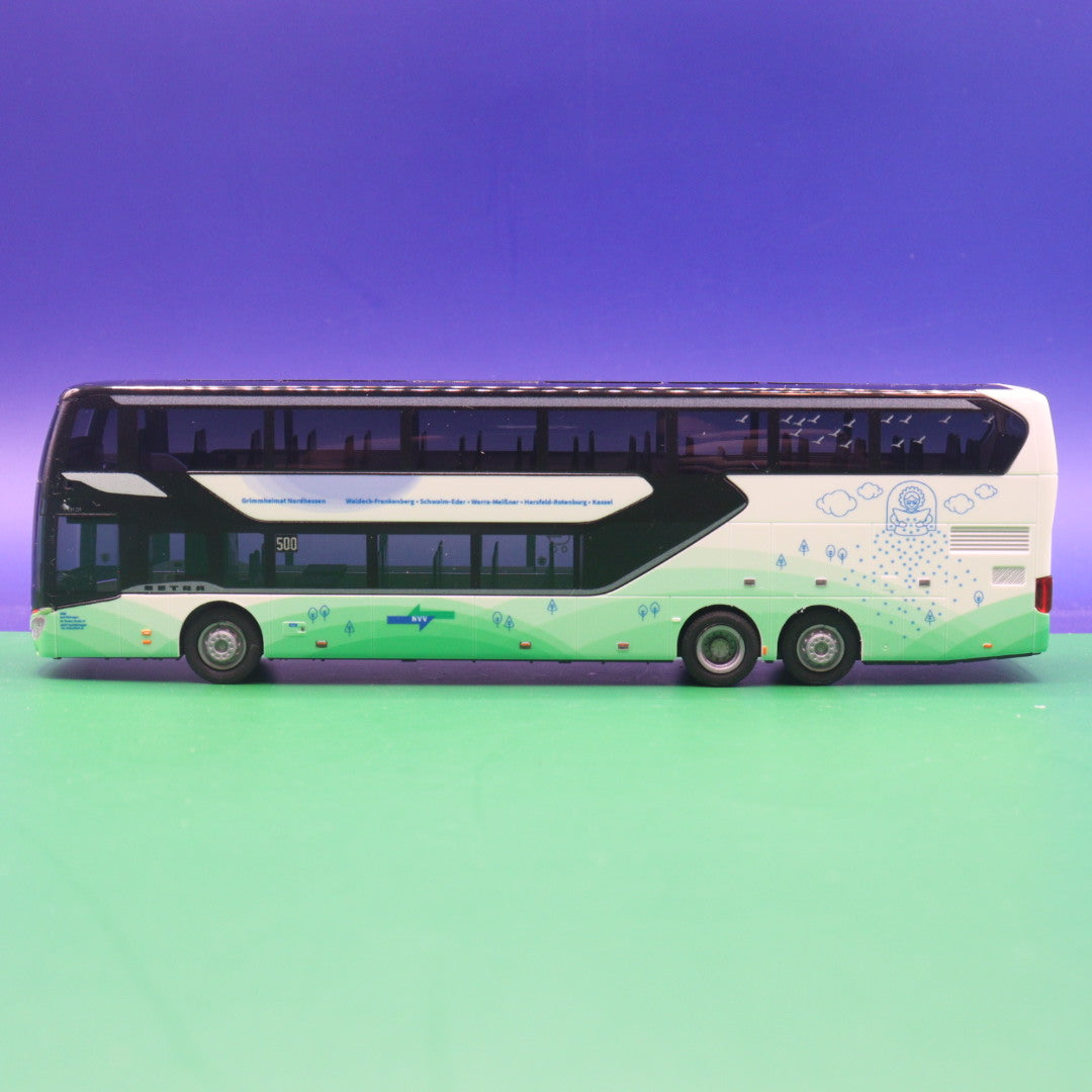 Setra S531 DT - BKW NVV Nordhessischer Verkehrsverbund - Linie 500 Bad Wildungen - Modellbus Kibri 1131015