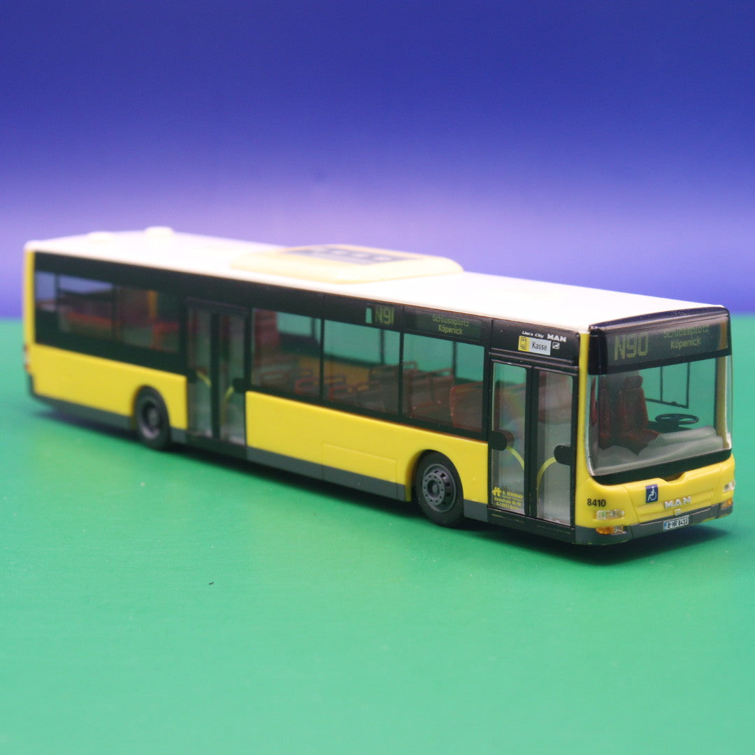 MAN Lions City 12 - Dr Herrmann Verkehrsgesellschaft - (BVG Berlin) - Linie N90 Schlosspark Köpenick - LIMITIERTE AUFLAGE 200 Stück - Modellbus Rietze 67411