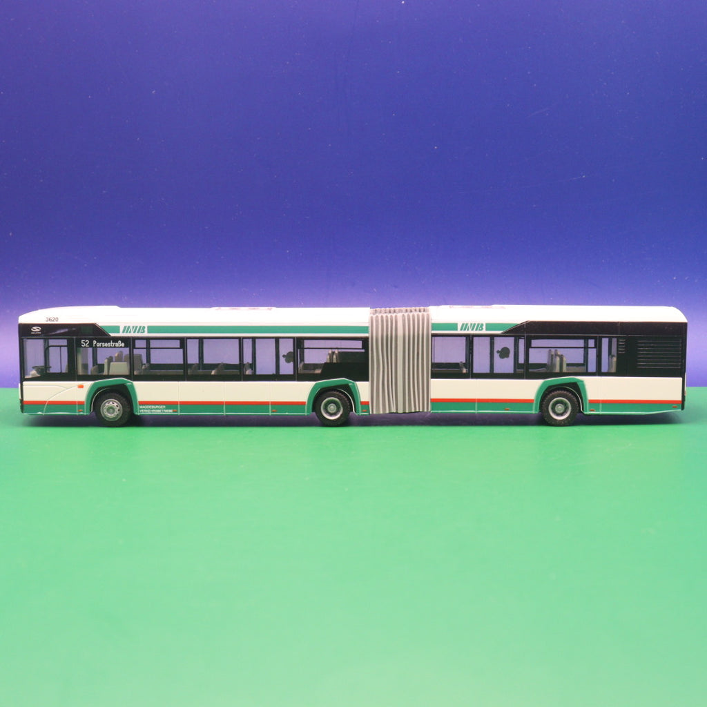 Solaris Urbino 18 - MVB Magdeburger Verkehrsbetriebe - Linie 52 Porsestraße - Modellbus Rietze 73110