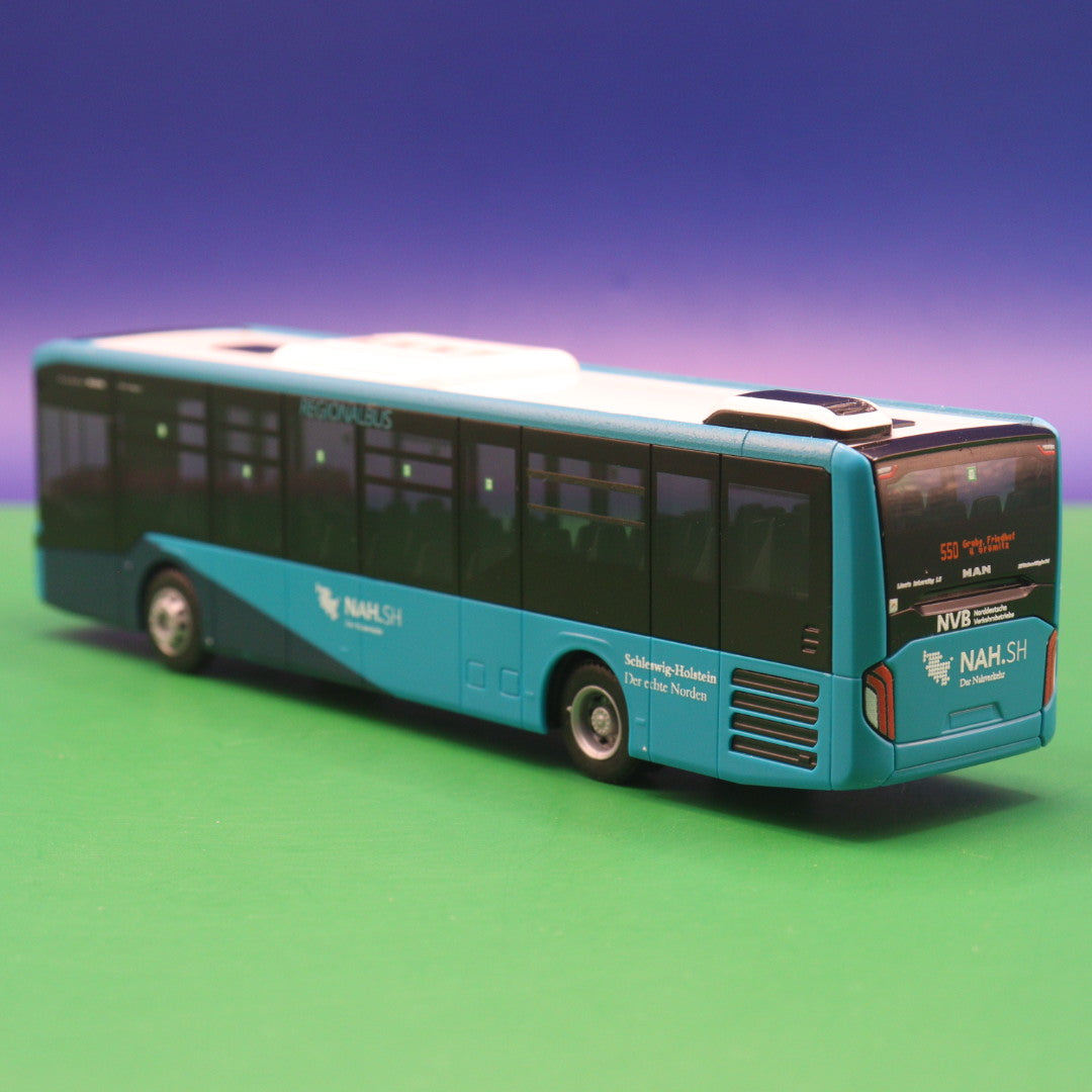 MAN Lions Intercity LE - Regionalbus NAH.SH Schleswig Holstein - Linie 550 Grube Friedhof ü Grömitz - Modellbus Rietze 74785