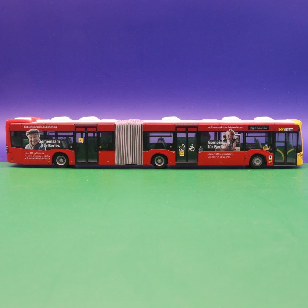 Mercedes Benz Citaro C2 G - BVG Berlin - Berliner Sparkasse (Gemeinsam für Berlin) - Modellbus Rietze 69964