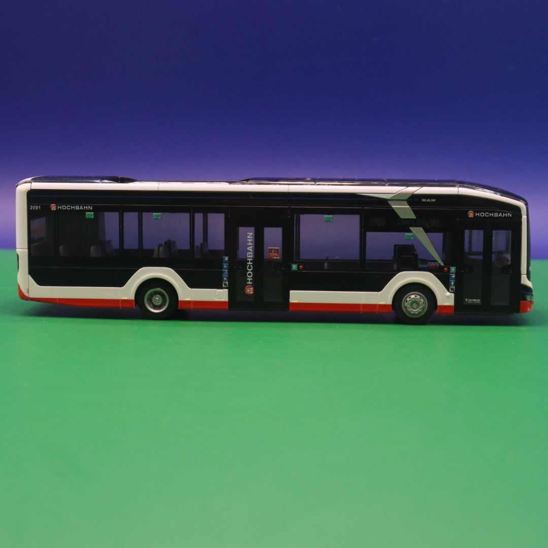 MAN Lions City 12 E - MAN Truck & Bus SE - Vorführdesign - Hochbahn Hamburg - Modellbus Rietze 76304