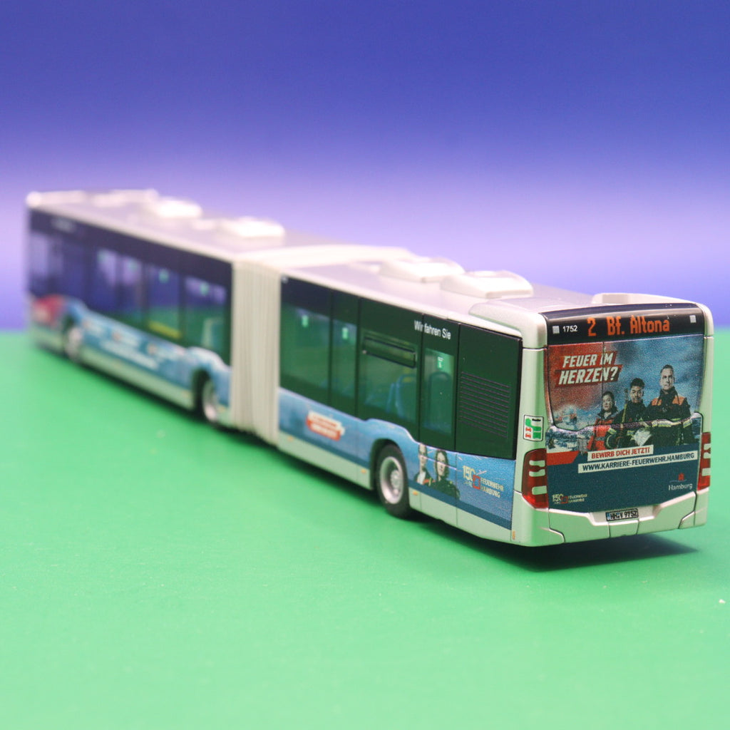 Mercedes Benz Citaro C2 G - VHH Hamburg Holstein - 150 Jahre Feuerwehr Hamburg Linie 2 Bf Altona - Modellbus Rietze 73683