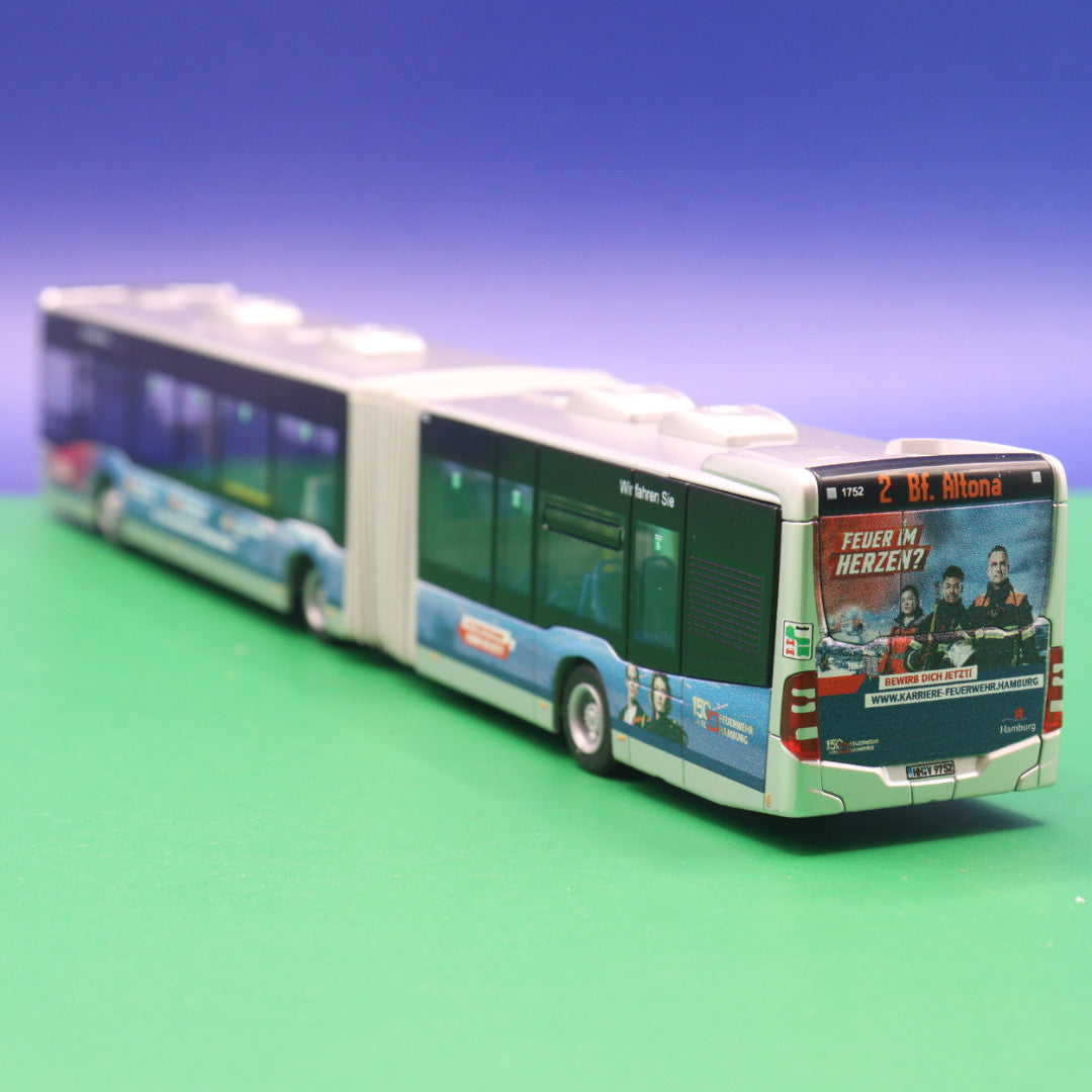 Mercedes Benz Citaro C2 G - VHH Hamburg Holstein - 150 Jahre Feuerwehr Hamburg Linie 2 Bf Altona - Modellbus Rietze 73683