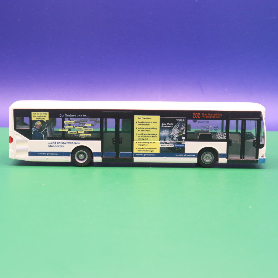 Mercedes Benz O530 Citaro - THW Pirmasens - Linie 202 Über Husterhöhe Virginia Avenue - Gebraucht ohne Zurüstteile - Modellbus Rietze 69909