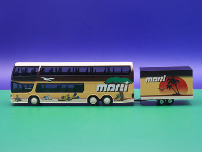 Setra S 328 - Marti Doppelstock mit Anhänger - Modellbus Rietze Reisebus