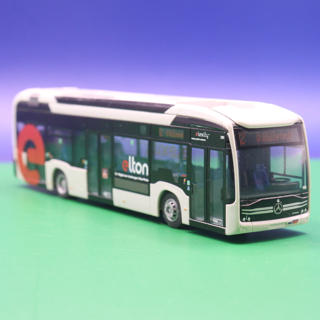 Mercedes Benz eCitaro - Verkehrsbetriebe Hamburg-Holstein GmbH VHH - Elexity elton - (BESCHÄDIFTE OVP) - Modellbus Rietze 75514 - Auslieferung: 04-2/2020