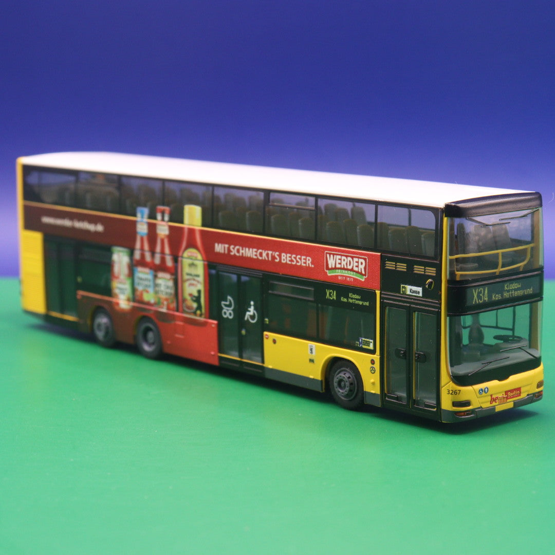 MAN Lions City DL 07 - BVG Berlin - Werder Ketchup - Linie X34 Kladow Kas. Hottengrund - Modellbus Rietze 67775